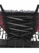 Retro Black Red Gorgeous Lace Splicing Beaded Decoration Sexy Waist Hollow Gothic Style Dress
