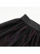 Retro Black Red Gorgeous Lace Splicing Beaded Decoration Sexy Waist Hollow Gothic Style Dress