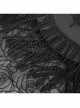 Vintage Black Satin Ruffles Exquisite Lace Stitching Unique Tassel Hem Beaded Decoration Gothic Style Skirt