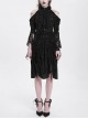 Retro Gorgeous Black Sexy Off Shoulder Design Exquisite Lace Stitching Rose Decoration Gothic Style Dress