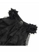 Retro Gorgeous Black Sexy Off Shoulder Design Exquisite Lace Stitching Rose Decoration Gothic Style Dress