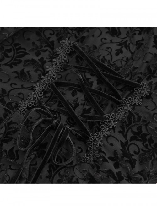Retro Gorgeous Black Sexy Off Shoulder Design Exquisite Lace Stitching Rose Decoration Gothic Style Dress