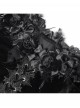 Gorgeous Elegant Black Sexy One Shoulder Exquisite Lace Velvet Splicing Rose Feather Decoration Gothic Style Top