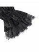 Gorgeous Elegant Black Sexy One Shoulder Exquisite Lace Velvet Splicing Rose Feather Decoration Gothic Style Top