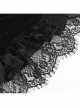 Retro Elegant Black Red Sexy One Shoulder Lace Velvet Splicing Exquisite Rose Feather Decoration Gothic Style Top