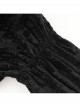 Retro Elegant Black Red Sexy One Shoulder Lace Velvet Splicing Exquisite Rose Feather Decoration Gothic Style Top