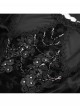 Elegant Black Sexy Hollow Design Exquisite Rose Dark Pattern Three Dimensional Flower Decoration Gothic Style Top