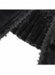 Elegant Black Sexy Hollow Design Exquisite Rose Dark Pattern Three Dimensional Flower Decoration Gothic Style Top