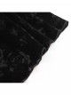 Elegant Black Sexy Hollow Design Exquisite Rose Dark Pattern Three Dimensional Flower Decoration Gothic Style Top