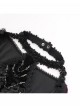 Elegant Black Red Sexy Hollow Design Exquisite Rose Dark Pattern Retro Flower Decoration Gothic Style Top