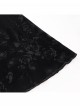 Elegant Black Red Sexy Hollow Design Exquisite Rose Dark Pattern Retro Flower Decoration Gothic Style Top