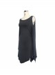 Bat-Sleeve Off-Shoulder Knitted Black Gothic Dress