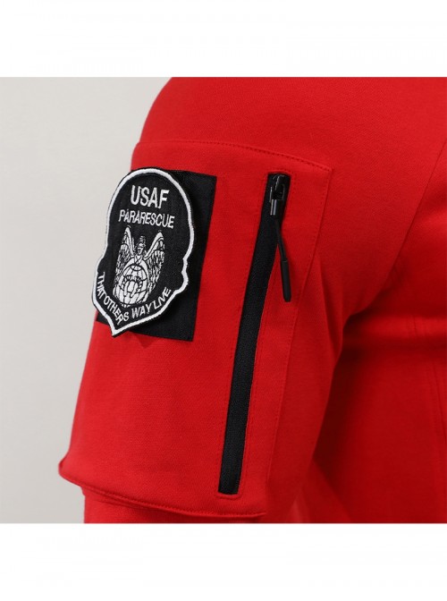 Captain America 4 New World Order Captain America Red Sweatshirt Halloween Cosplay Costume Set