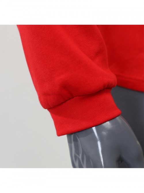 Captain America 4 New World Order Captain America Red Sweatshirt Halloween Cosplay Costume Set