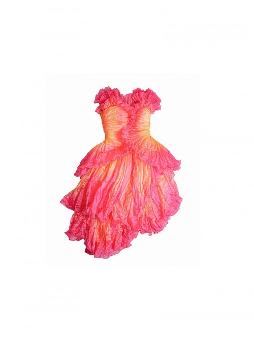 Movie Wicked Glinda Gradient Dress Halloween Cosplay Costume Set