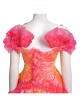 Movie Wicked Glinda Gradient Dress Halloween Cosplay Costume Set