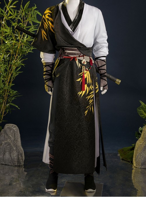 Game Where Winds Meet Player Young Martial Master Initial Halloween Cosplay Costume Set Without Shoes