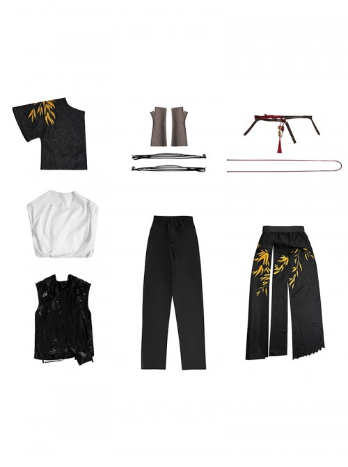 Game Where Winds Meet Player Young Martial Master Initial Halloween Cosplay Costume Set Without Shoes