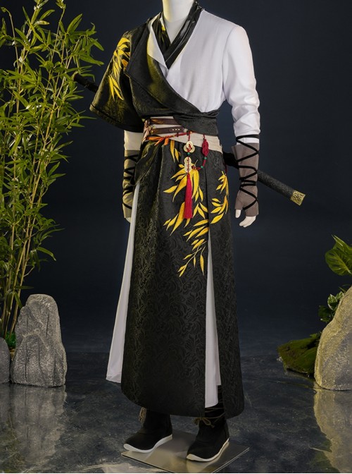 Game Where Winds Meet Player Young Martial Master Initial Halloween Cosplay Costume Set Without Shoes