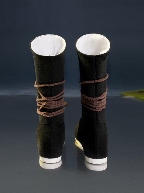 Where Winds Meet Player Young Martial Master Initial Halloween Cosplay Accessories Black Boots