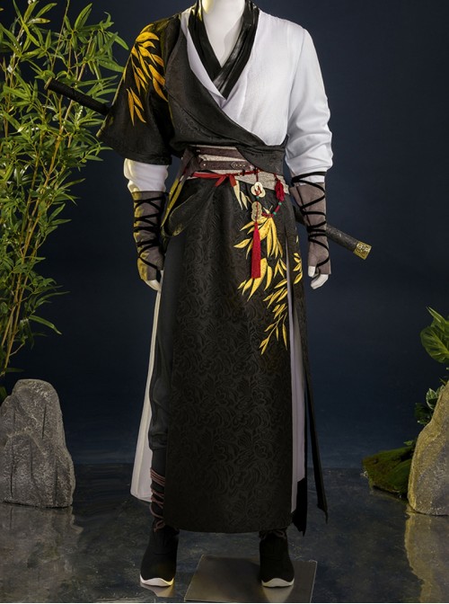 Where Winds Meet Player Young Martial Master Initial Halloween Cosplay Accessories Black Boots