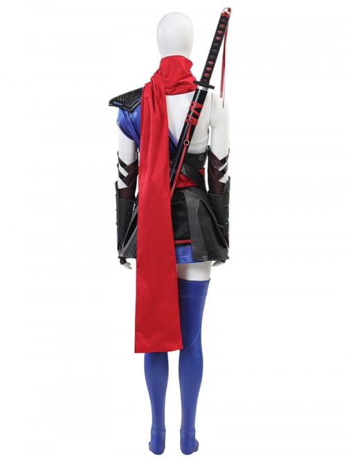 Game Marvel Rivals Psylocke Sai Halloween Cosplay Costume Set Without Shoes And Sword
