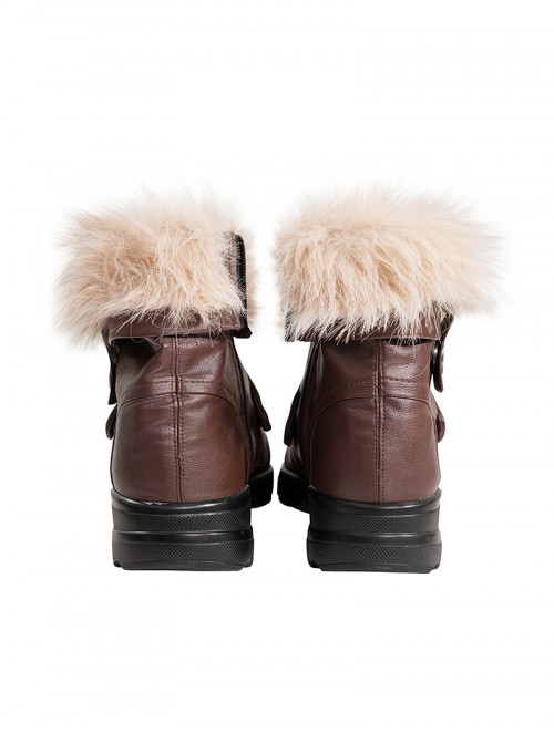 Marvel Rivals Doreen Allene Green Squirrel Girl Halloween Cosplay Accessories Brown Furry Leather Shoes