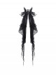 Black Ruffled Lace Mesh Splicing Gothic Style Necklace