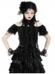 Black Ruffled Lace Mesh Splicing Gothic Style Necklace