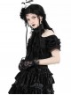 Black Ruffled Lace Mesh Splicing Gothic Style Necklace