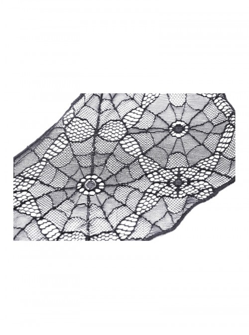 Black Ruffled Lace Mesh Splicing Gothic Style Necklace