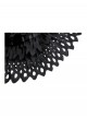Black Velvet Lace Ruffled Patchwork Cute Cat Ears Gothic Style Bonnet