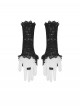 Black Embroidered Lace Patchwork Retro Rose Gothic Style Gloves