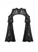 Black Lace Ruffled Retro Sexy Off Shoulder Gothic Style Trumpet Sleeves Cape