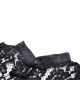 Black Lace Ruffled Retro Sexy Off Shoulder Gothic Style Trumpet Sleeves Cape
