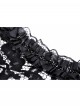 Black Lace Ruffled Retro Sexy Off Shoulder Gothic Style Trumpet Sleeves Cape