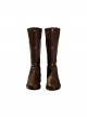 Game Where Winds Meet Jiang Yan Halloween Cosplay Accessories Brown Boots