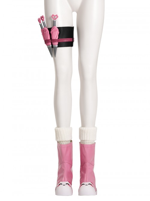 Game Overwatch Kiriko Rainy Stroll Halloween Cosplay Accessories Pink Shoes