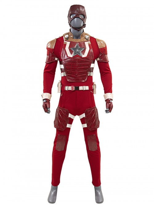 Thunderbolts Red Guardian Halloween Cosplay Costume Set Without Shoes And Props