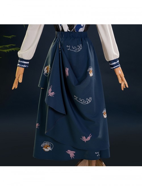 Game Where Winds Meet Red Line Halloween Cosplay Costume Set