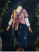 Game Where Winds Meet Red Line Halloween Cosplay Costume Set