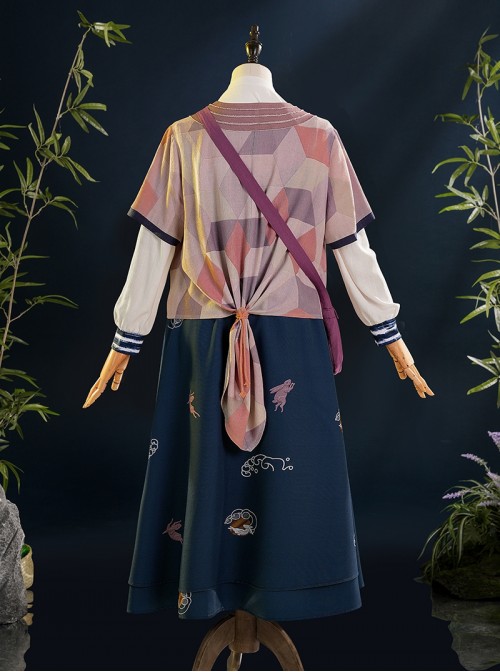 Game Where Winds Meet Red Line Halloween Cosplay Costume Set
