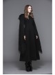 Gothic Hand-Embroidered Shawl Black Double-Sided Tweed Hooded Coat