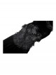 Black Retro Rose Lace Splicing Velvet Gothic Style Lantern Sleeves Top