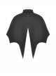 Black Red Unique Lapel Bat Wing Hem Shape Gothic Style Short Cloak