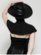 Black Unique Masked Design Punk Style High Collar Cloak