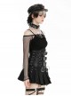 Black Cool Mesh Cutout Punk Style Long Sleeves Coat