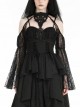 Black Sexy Off Shoulder Retro Lace Stitching Gothic Style Cloak