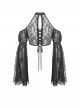Black Sexy Off Shoulder Retro Lace Stitching Gothic Style Cloak