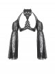 Black Sexy Off Shoulder Retro Lace Stitching Gothic Style Cloak